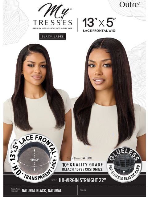 Outre My Tresses Black Label HD 13X5 HH-VIRGIN STRAIGHT 22 Glueless Lace Front Wig