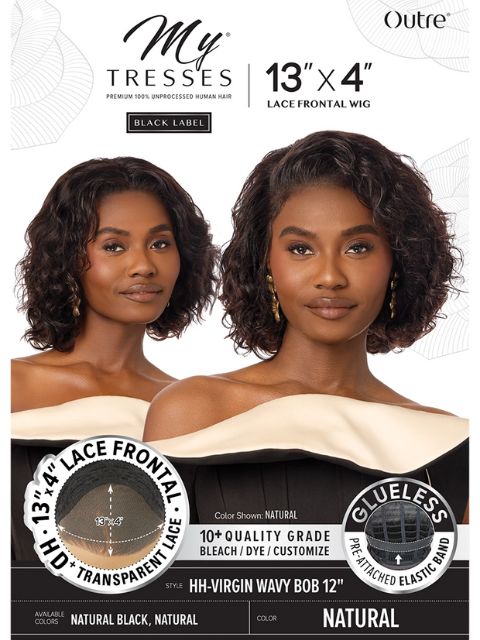 Outre My Tresses Black Label HD 13X4 Glueless HH-VIRGIN WAVY BOB 12" Lace Front Wig