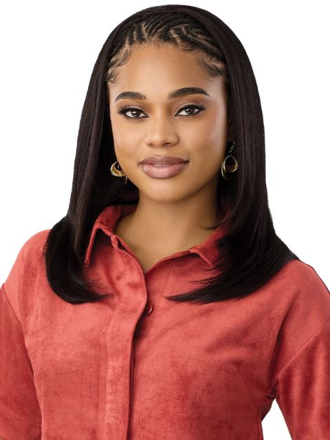 Outre EverRoot 100% Unprocessed Human Hair HH-YAKI STRAIGHT 18" Half Wig