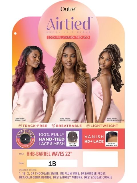Outre Airtied 100% Fully Hand-tied Wig- HHB-BARREL WAVES 22"
