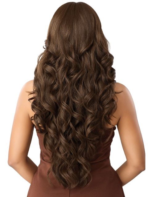 Outre Nueblend Fully Hand-tied 13x6 Human Hair Blend Lace Front Wig- HHB-BODY WAVE 28"
