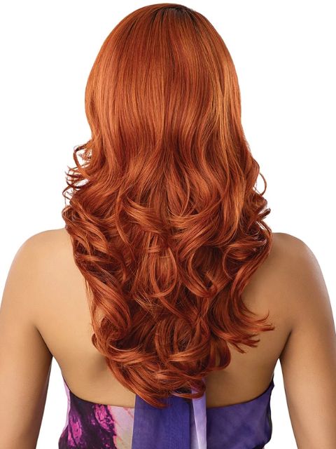 Outre Fully 100% Hand-tied 360 Flexilace 13x6  Human Hair Blend HHB-LOOSE BARREL CURLS 20" Lace Front Wig