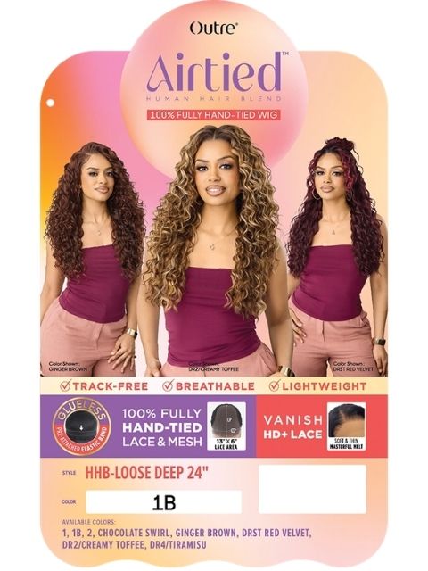 Outre Airtied 100% Fully Hand-tied HHB- LOOSE DEEP 24" Wig