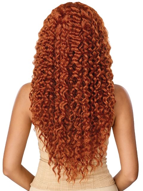 Outre Nueblend Fully Hand-tied 13x6 Human Hair Blend HHB-PERUVIAN CURLS 26" Lace Front Wig