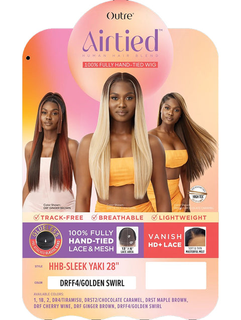 Outre  100% Human Hair Blend Airtied Wig HHB -SLEEK YAKI 28"
