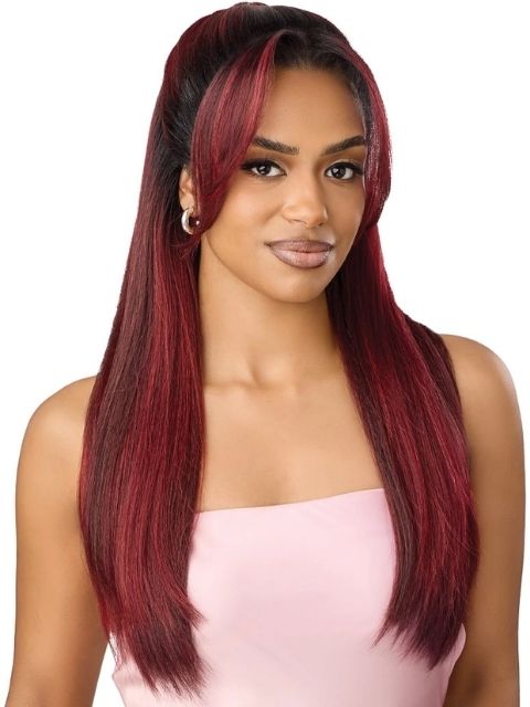 Outre Airtied 100% Fully Hand-tied 13x6 Human Hair Blend  Wig- HHB-SOFT YAKI 24"