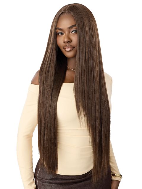 Outre Nueblend Fully Hand-tied 13x6 Human Hair Blend HHB-STRAIGHT 34" Lace Front Wig