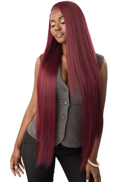 Outre Nueblend Fully Hand-tied 13x6 Human Hair Blend HHB-STRAIGHT 40" Lace Front Wig