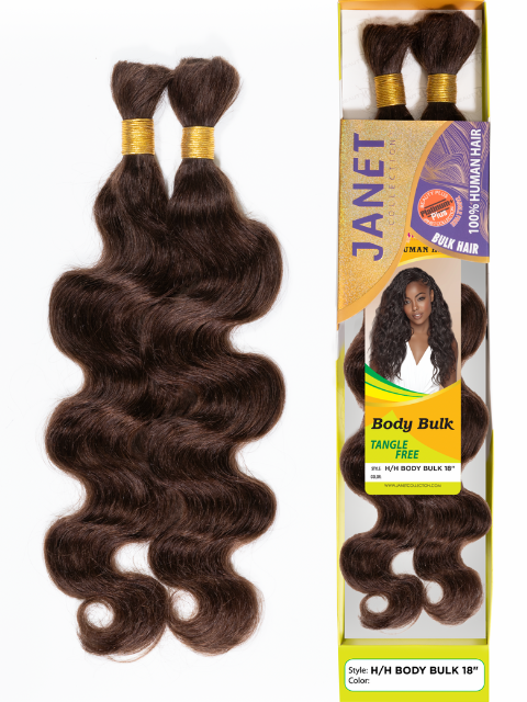 Janet Collection 100% Human Hair BODY BULK 18"