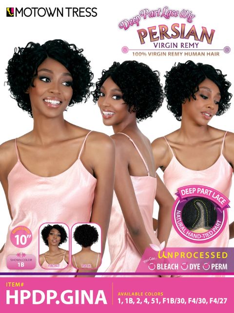 Motown Tress Persian Virgin Remy Human Hair  Deep Part Lace Wig- HPDP.GINA