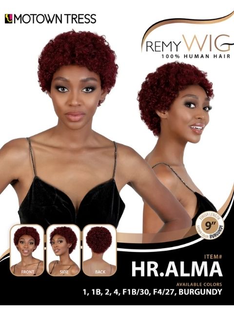 Motown Tress Remy Human Hair HR.ALMA" Wig