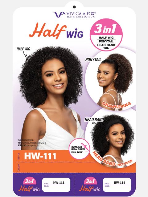Vivica A Fox 3in1 Synthetic Hair Express HW-111" Half Wig