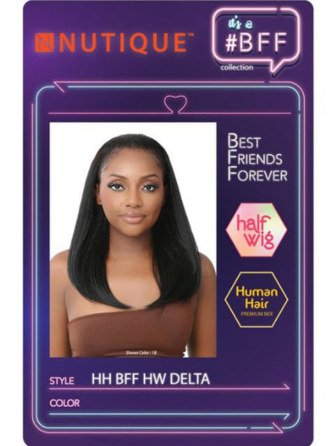 Nutique BFF Collection 100% Human Hair Mix Half Wig - HW DELTA