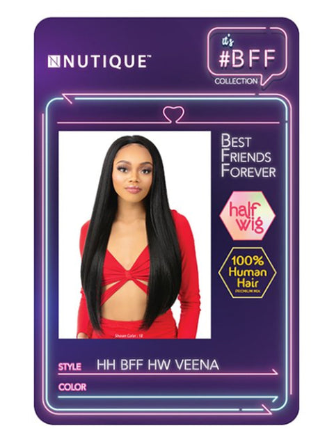 Nutique BFF Collection 100% Human Hair Mix Half Wig - HW VEENA
