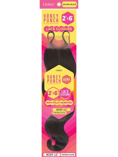 Outre HoneyPunch 100% Unprocessed Human Hair 2x6 HD Lace Closure- BODY"