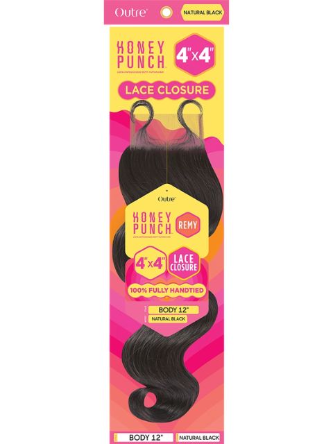 Outre HoneyPunch 100% Unprocessed Human Hair 4x4 HD Lace Closure- BODY"