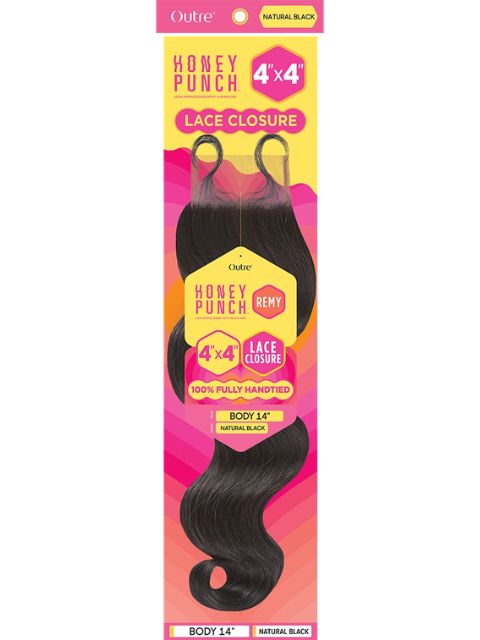Outre HoneyPunch 100% Unprocessed Human Hair 4x4 HD Lace Closure- BODY"