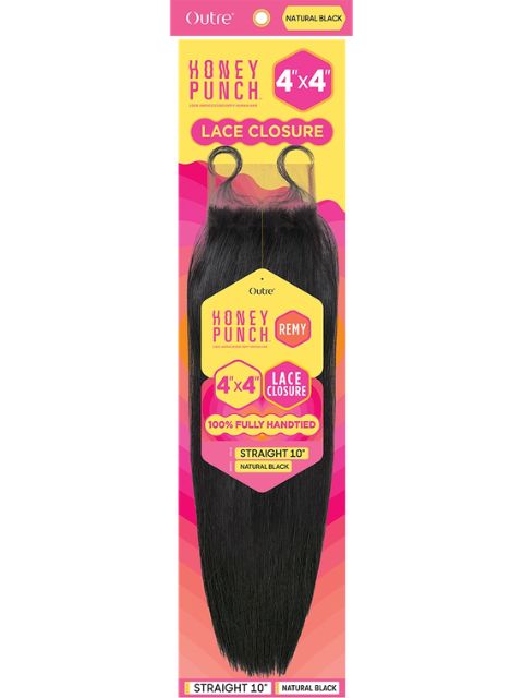 Outre HoneyPunch 100% Unprocessed Human Hair 4x4 HD Lace Closure- STRAIGHT"