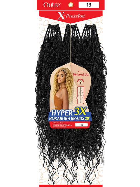 [VALUE PACK] Outre X-Pression Twisted Up Crochet Braid 3X HYPER BORABORA 20"-10pcs