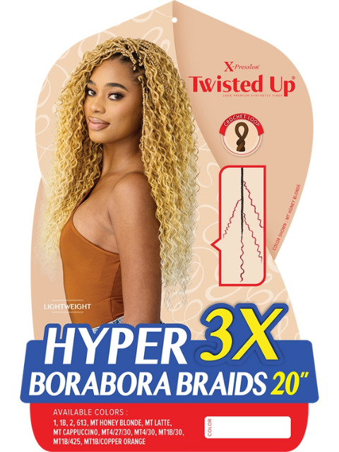 [VALUE PACK] Outre X-Pression Twisted Up Crochet Braid 3X HYPER BORABORA 20"-10pcs