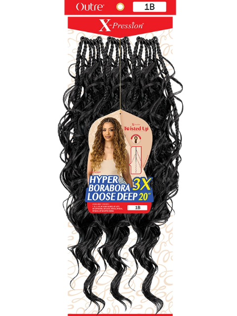 [VALUE PACK] Outre X-Pression Twisted Up Crochet Braid 3X HYPER BORABORA LOOSE DEEP 20"-10pcs