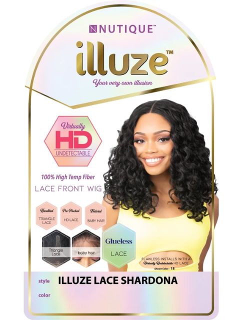 Nutique Illuze Virtually HD Undetectable HandTied Triangle ILLUZE LACE SHARONDA" Lace Front Wig