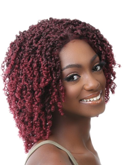 Nutique Illuze Virtually HD Undetectable HandTied  ILLUZE LACE YANKY TWIST 14"  Lace Front Wig