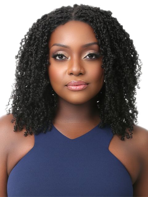 Nutique Illuze Virtually HD Undetectable HandTied ILLUZE LACE YANKY TWIST 16" Lace Front Wig