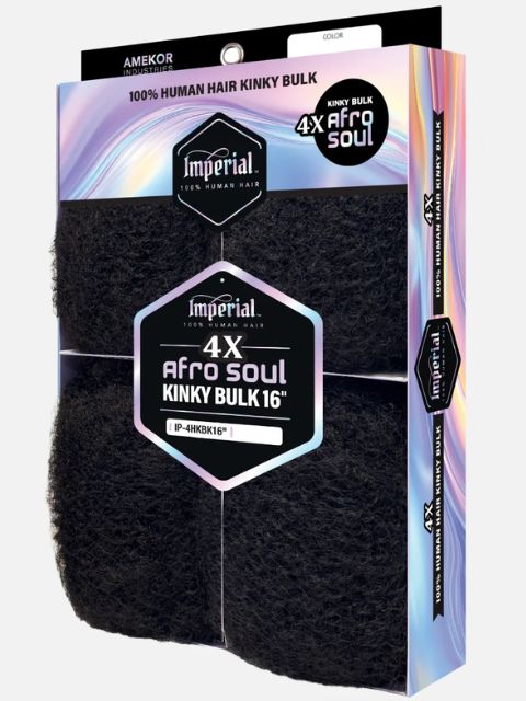 Vivica A Fox Imperial 100% Human Hair 4X AFRO SOUL KINKY BULK 16" (IP-4HKBK16) Extension and Bulk