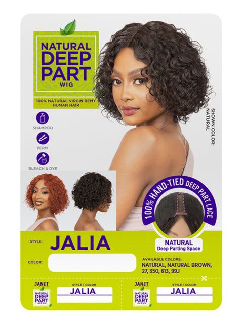 Janet Collection 100% Human Hair Natural Deep Part JALIA Wig *SALE