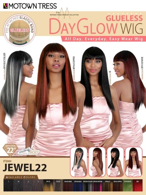 Motown Tress Premium Collection Day Glow Wig JEWEL22"