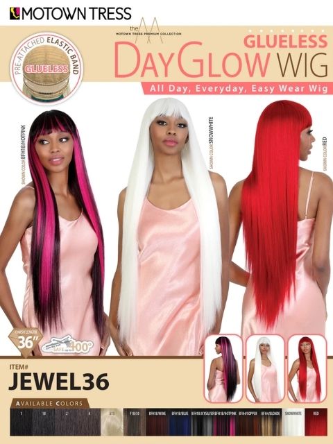 Motown Tress Premium Collection Day Glow Wig JEWEL36"