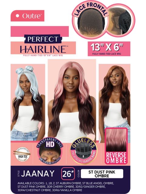 Outre Perfect Hairline Fully Hand-Tied 13X6 Glueless HD Lace Front Wig  - JAANAY