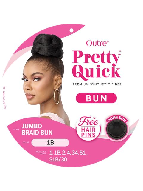 Outre Pretty Quick Premium Synthetic Bun - JUMBO BRAID BUN