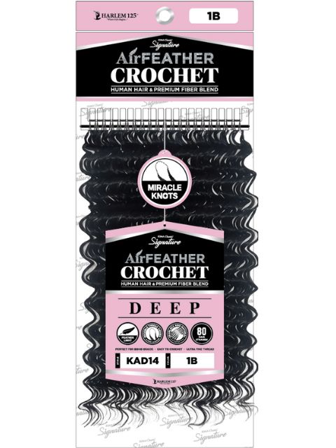 Harlem 125 Kima Signature Human Hair Blend Air Feather Crochet Braid-(KAD14) DEEP"