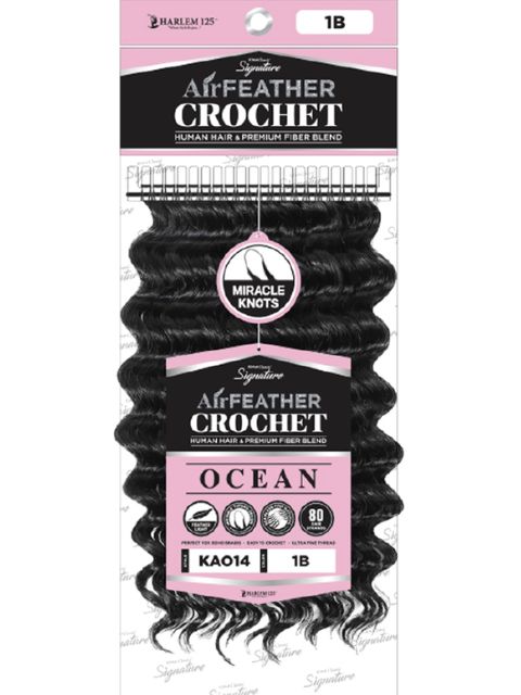 Harlem 125 Kima Signature Human Hair Blend Air Feather Crochet Braid-(KAO) OCEAN"