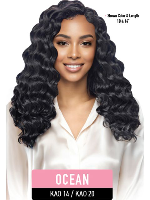 Harlem 125 Kima Signature Human Hair Blend Air Feather Crochet Braid-OCEAN" (KAO)