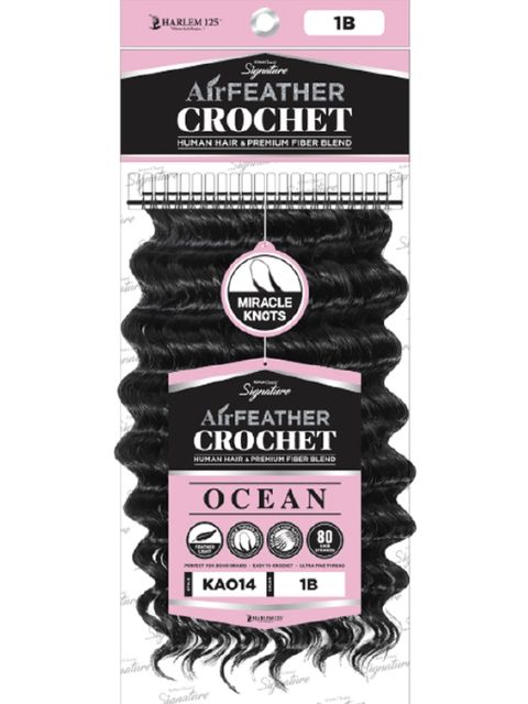 Harlem 125 Kima Signature Human Hair Blend Air Feather Crochet Braid-OCEAN" (KAO)