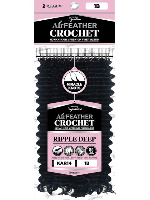 Harlem 125 Kima Signature Human Hair Blend Air Feather Crochet Braid-RIPPLE DEEP" (KAR)