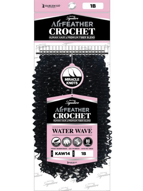 Harlem 125 Kima Signature Human Hair Blend Air Feather Crochet Braid-(KAW) WATER WAVE"