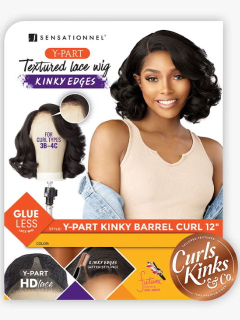 Sensationnel Premium Synthetic CURLS KINKS & CO_KINKY EDGES Y-PART KINKY BARREL CURL 12"