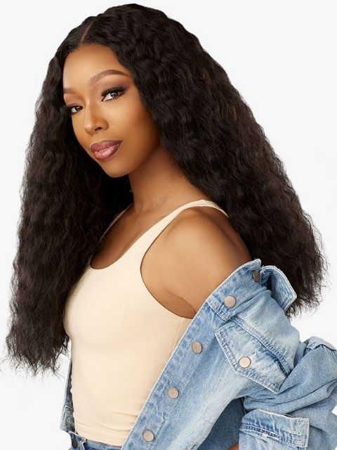 Sensationnel Premium Synthetic CURLS KINKS & CO_KINKY EDGES Y-PART KINKY BRAID OUT 20 Lace Wig