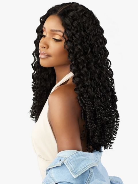 Sensationnel Premium Synthetic KINKY EDGES Y-PART_KINKY BURMESE CURL" Lace Wig