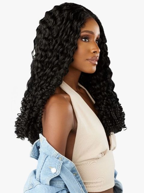 Sensationnel Premium Synthetic KINKY EDGES Y-PART_KINKY BURMESE CURL" Lace Wig