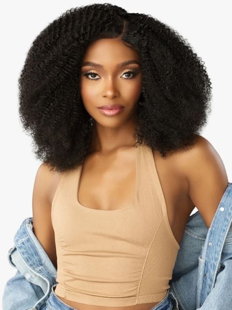 Sensationnel Premium Synthetic KINKY EDGES Y-PART_KINKY MONGOLIAN 18" Lace Wig