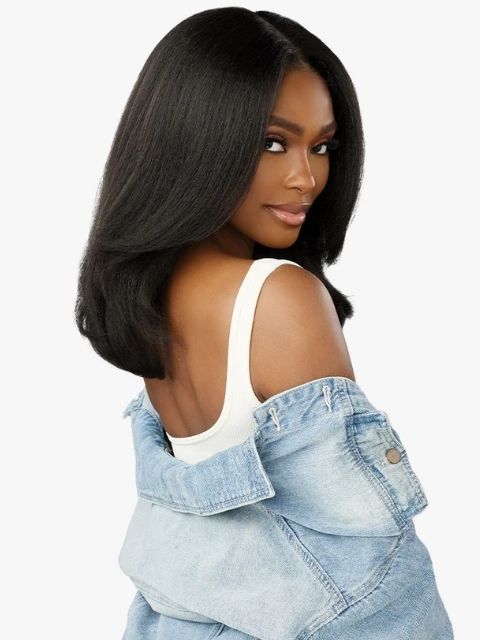 Sensationnel Premium Synthetic KINKY EDGES Y-PART_KINKY STRAIGHT 18" Lace Wig