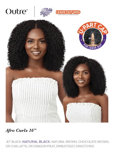 Outre Big Beautiful Hair Leave Out Wig - AFRO CURLS 16"