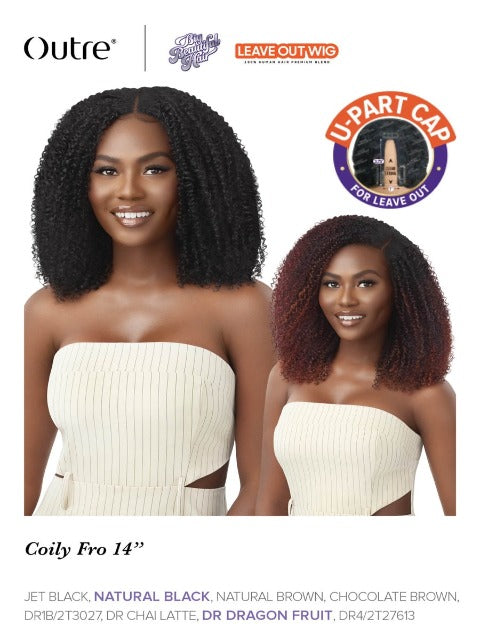 Outre Big Beautiful Hair Leave Out Wig - COILY FRO 14"