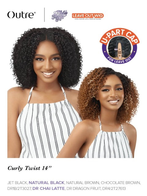 Outre Big Beautiful Hair Leave Out Wig - CURLY TWIST 14"