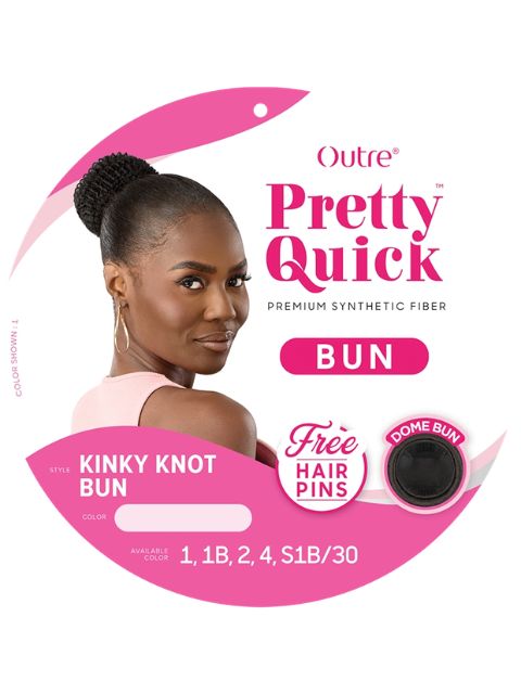 Outre Pretty Quick Premium Synthetic KINKY KNOT BUN" Bun